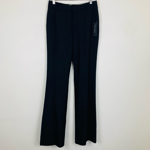 Banana Republic black wool bootcut Martin trousers. Size 4 long. New with tags. - Picture 1 of 10